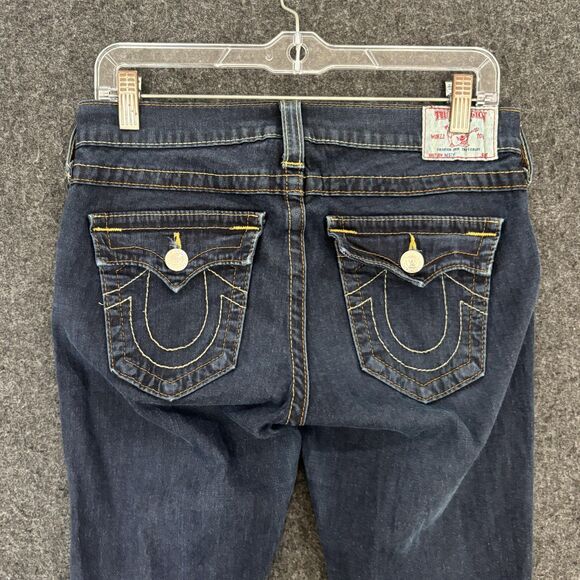 True Religion Misty Jeans Women's 30 Dark Wash Skinny Stretch Flap Pockets - Picture 4 of 12